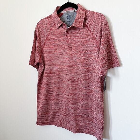 NWT Flag & Anthem Men MadeFlex Performance Golf Polo Shirt Red Small UPF Stretch - Picture 2 of 12